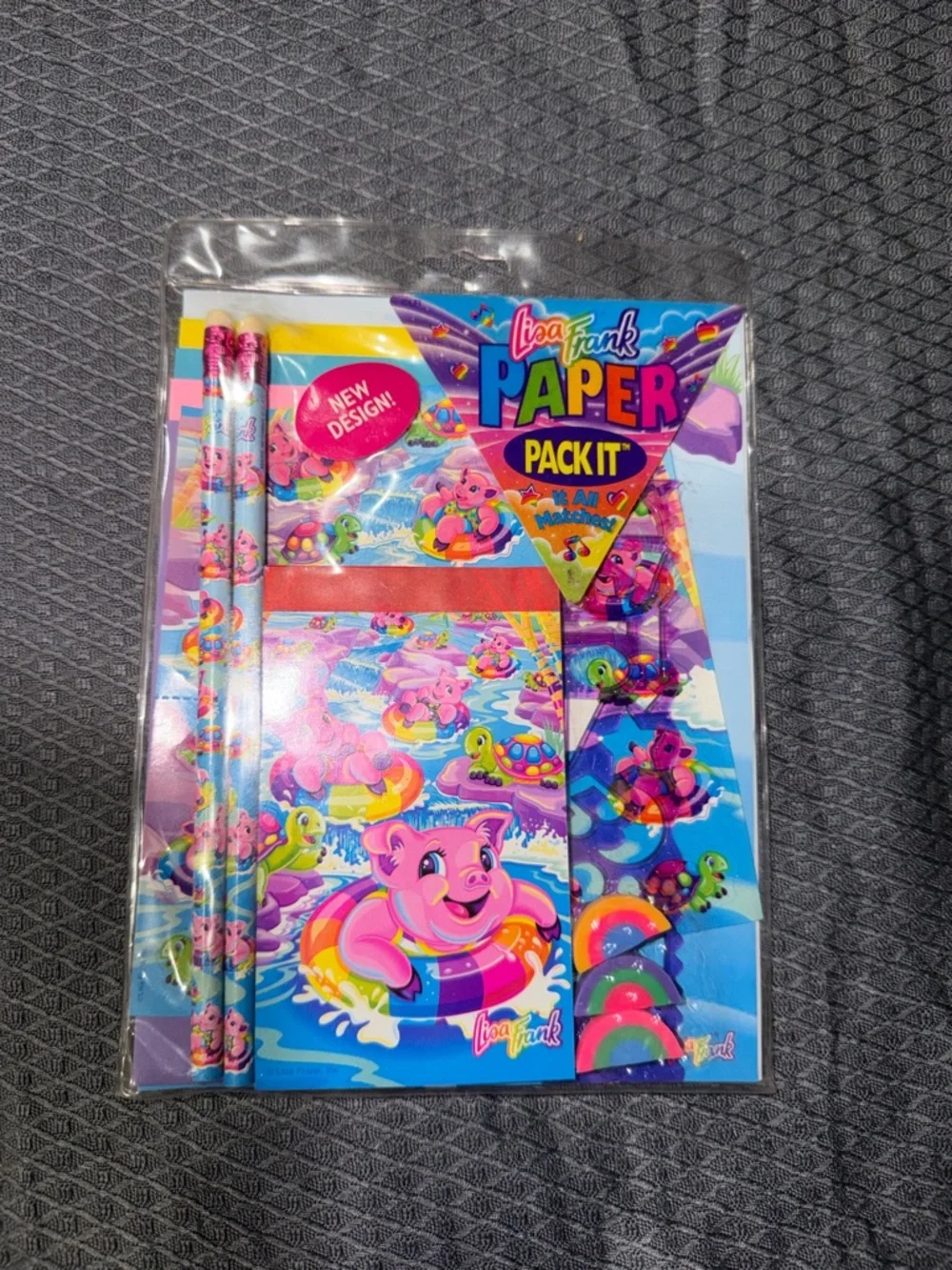Lisa Frank pig adventures sealed stationery